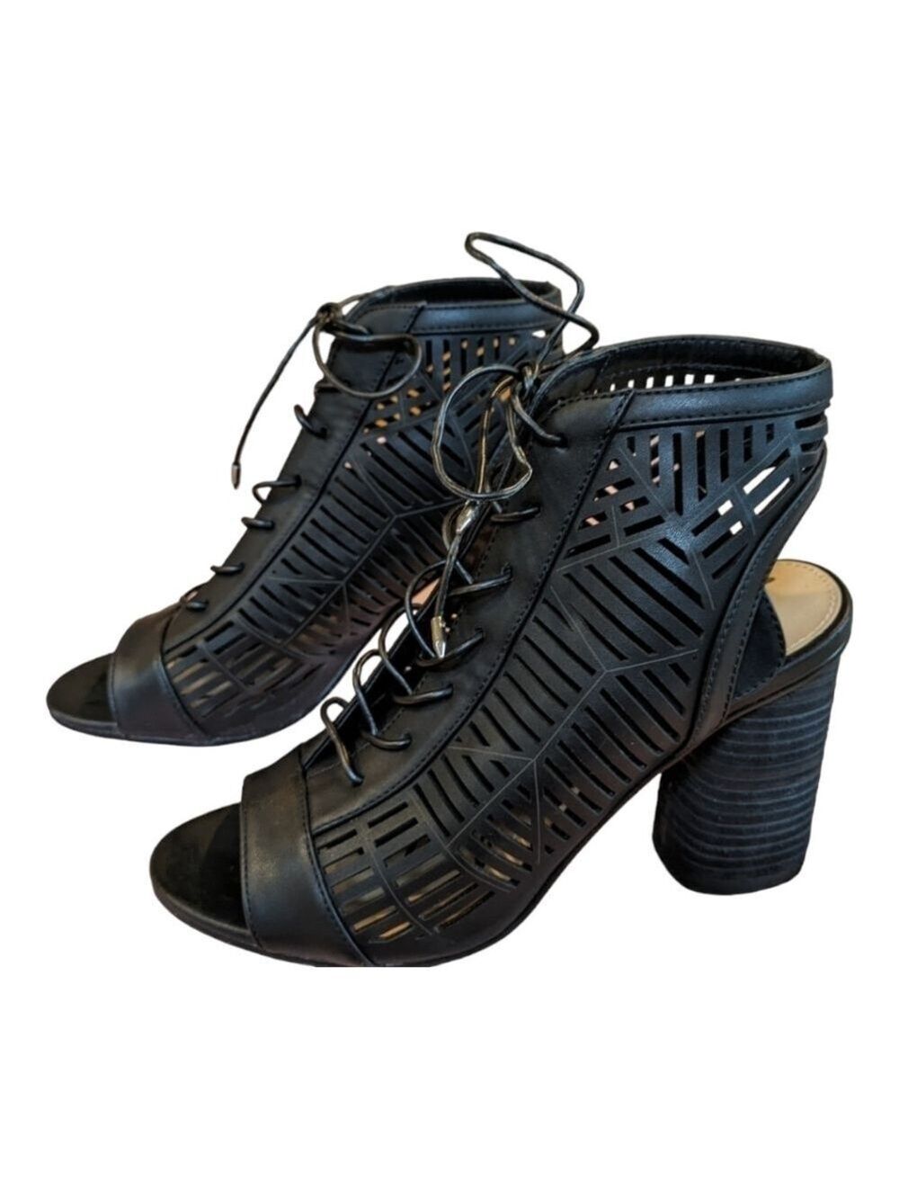 Sam Edelman Rocco Black Napa Chunky Heel Shootie Size 9M